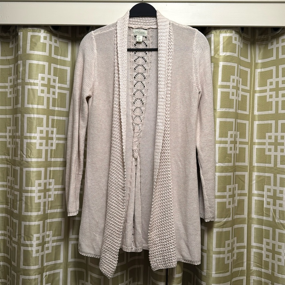 Lucy & Laurel cardigan, beige, sz M